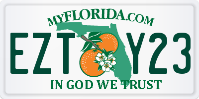 FL license plate EZTY23