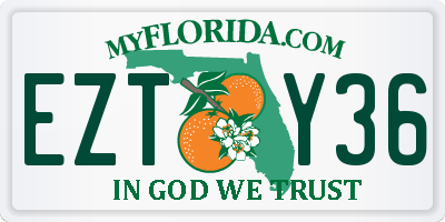 FL license plate EZTY36