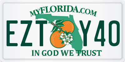 FL license plate EZTY40