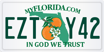 FL license plate EZTY42