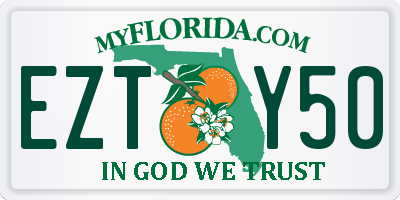 FL license plate EZTY50