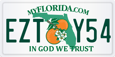 FL license plate EZTY54