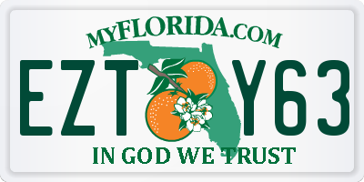 FL license plate EZTY63