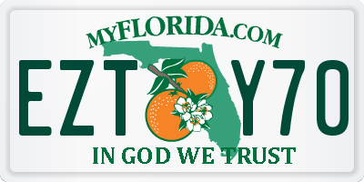 FL license plate EZTY70