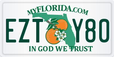 FL license plate EZTY80