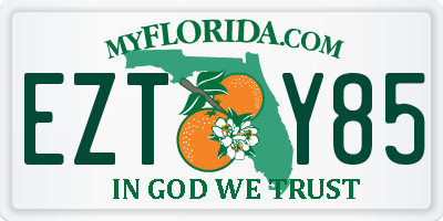 FL license plate EZTY85