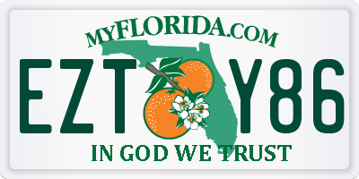 FL license plate EZTY86