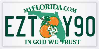 FL license plate EZTY90