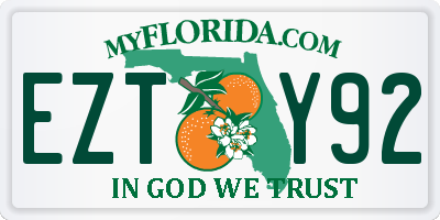 FL license plate EZTY92