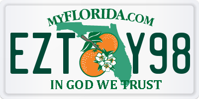 FL license plate EZTY98