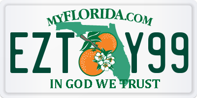 FL license plate EZTY99