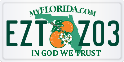 FL license plate EZTZ03