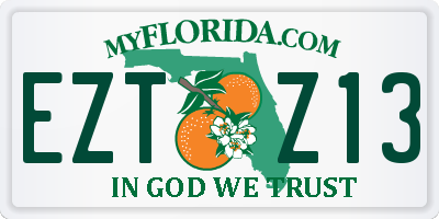 FL license plate EZTZ13