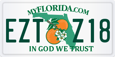 FL license plate EZTZ18