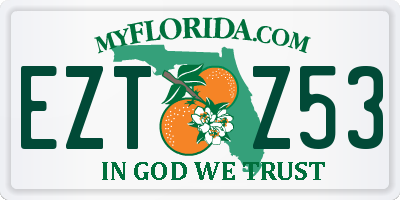 FL license plate EZTZ53