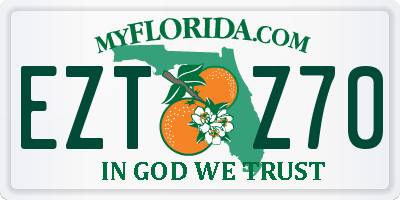 FL license plate EZTZ70