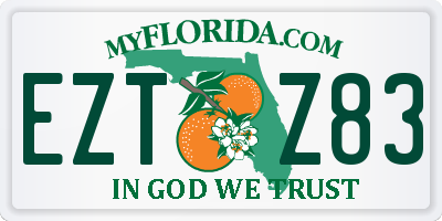 FL license plate EZTZ83