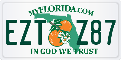 FL license plate EZTZ87