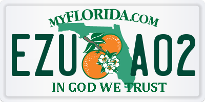 FL license plate EZUA02