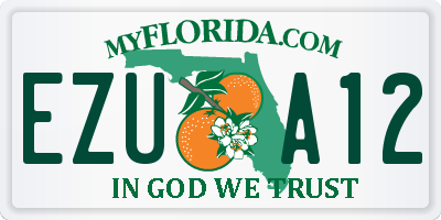 FL license plate EZUA12