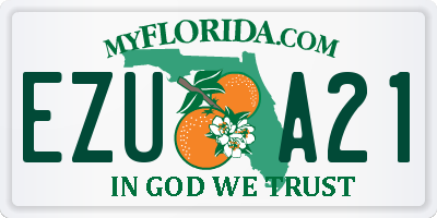 FL license plate EZUA21