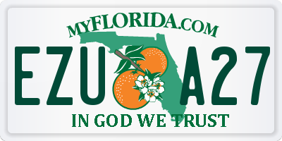 FL license plate EZUA27