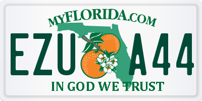 FL license plate EZUA44