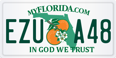 FL license plate EZUA48