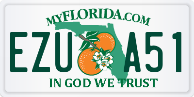 FL license plate EZUA51