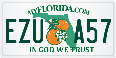 FL license plate EZUA57