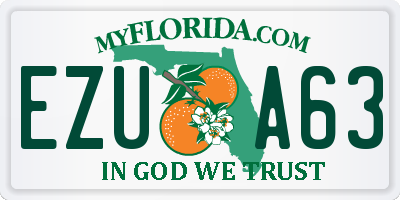 FL license plate EZUA63