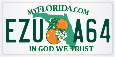 FL license plate EZUA64