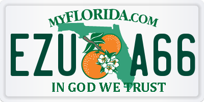 FL license plate EZUA66