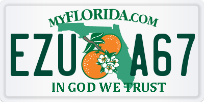 FL license plate EZUA67