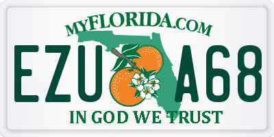 FL license plate EZUA68