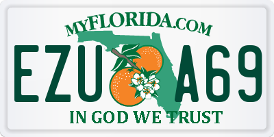 FL license plate EZUA69