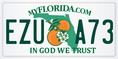 FL license plate EZUA73