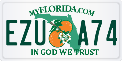 FL license plate EZUA74