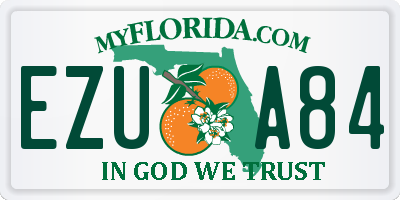 FL license plate EZUA84