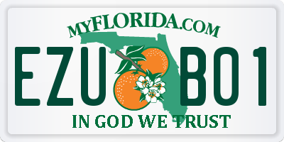 FL license plate EZUB01