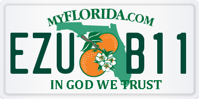 FL license plate EZUB11