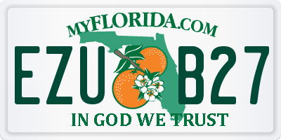 FL license plate EZUB27