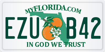 FL license plate EZUB42