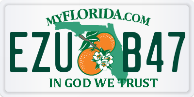 FL license plate EZUB47