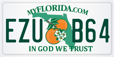 FL license plate EZUB64