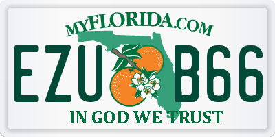 FL license plate EZUB66