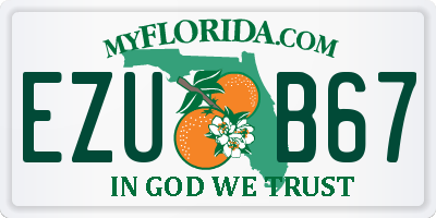 FL license plate EZUB67