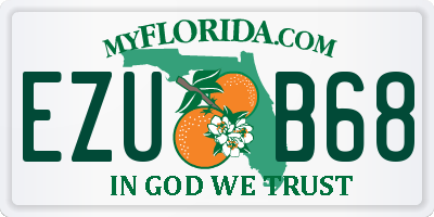 FL license plate EZUB68