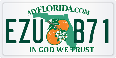 FL license plate EZUB71