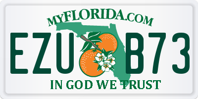 FL license plate EZUB73